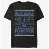 Boxlunch Marvel Black Panther Wakanda Holiday Christmas Pattern T-Shirt