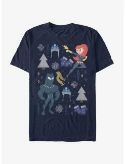 Boxlunch Marvel Black Panther Christmas Icons T-Shirt
